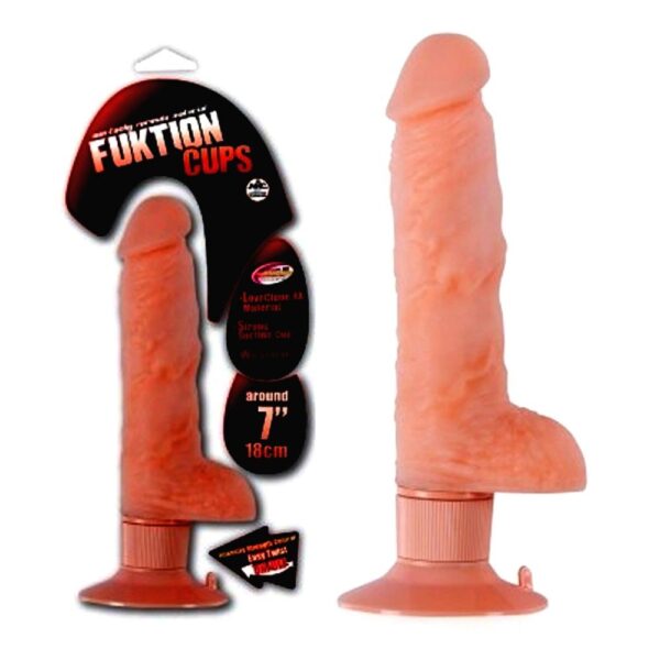 10163 FUKTION CUPS FLESH 7" FALLO REALISTICO VIBRANTE CON VENTOSA