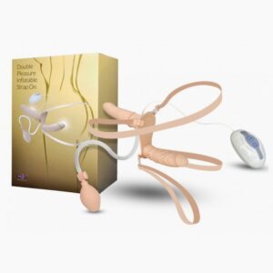 17106 DOUBLE PLEASURE INFLATABLE STRAP ON