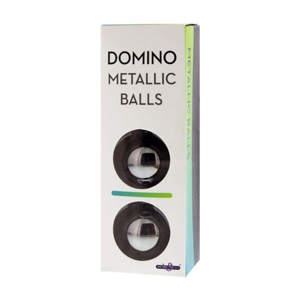 50903 DOMINO METALLIC BALLS -CHROME BLACK PALLINE VAGINALI IN METALLO ARGENTO SCURO