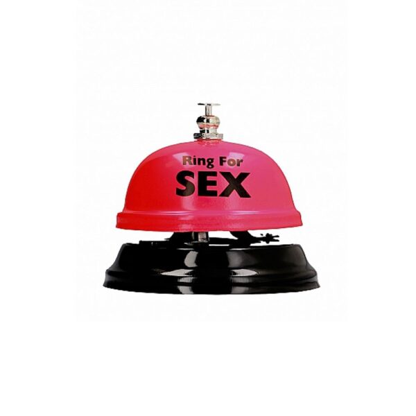 BEL010-3 CAMPANELLINO ROSSO CON SCRITTA NERA ‘RING FOR SEX’