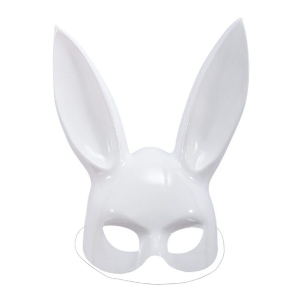 01345-1 MASCHERA CONIGLIETTA IN PLASTICA BIANCA