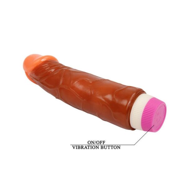 D47-149076 WAVES OF PLEASURE FANTASY VIBE 21.5 cm FALLO REALISTICO VIBRATORE MARRONE CM 21