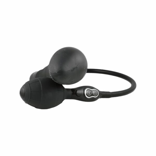 11287 INFLATABLE VIBRATOR BLACK FALLO REALISTICO VIBRANTE GONFIABILE IN SILICONE NERO