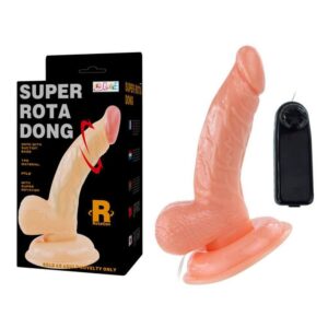 D-199970 FALLO REALISTICO IN TPR MORBIDO VIBRANTE ROTANTE VIBRATORE CON ROTAZIONE 15 CM