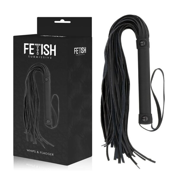 D-218916 FETISH SUBMISSIVE FLOGGER VEGAN LEATHER