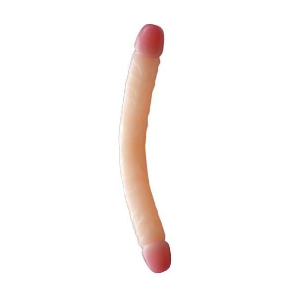 DOUBLE SOLID JELLY DONG FALLO REALISTICO DOPPIO IN JELLY FLESH COLOR 12.5"