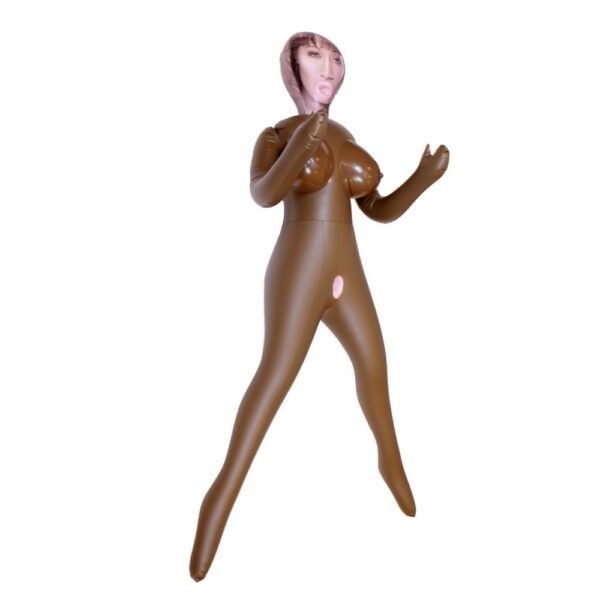 AMELIA LOVE DOLL BAMBOLA GONFIABILE NERA DI COLORE GRANDEZZA REALE 3 FORI