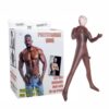 HUNK LOVE DOLL BAMBOLO GONFIABILE MASCHIO UOMO NERO DI COLORE SUPERDOTATO 20 CM