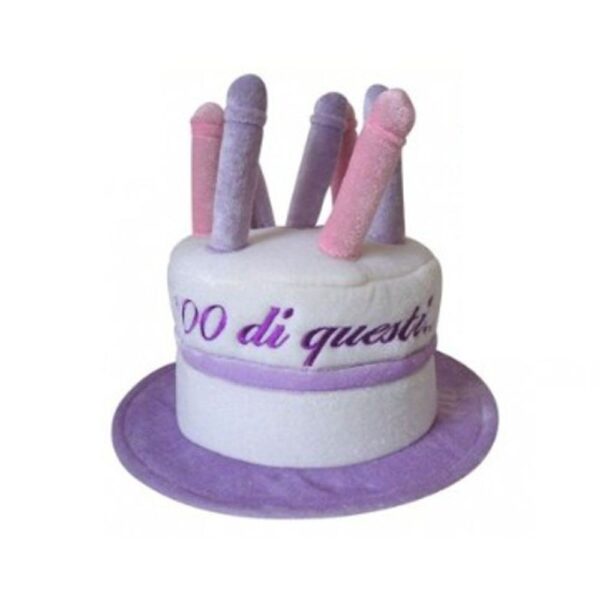 CAPPELLO CON CANDELINE SEXY COMPLENNO ADDIO AL NUBILATO FESTA 100 DI QUESTI CAXXI HAPPY BIRTHDAY