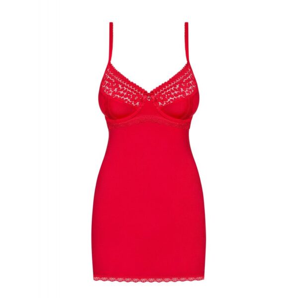 OBSESSIVE JOLIEROSE CHEMISE & THONG RED S/M ABITINO SEXY LINGERIE