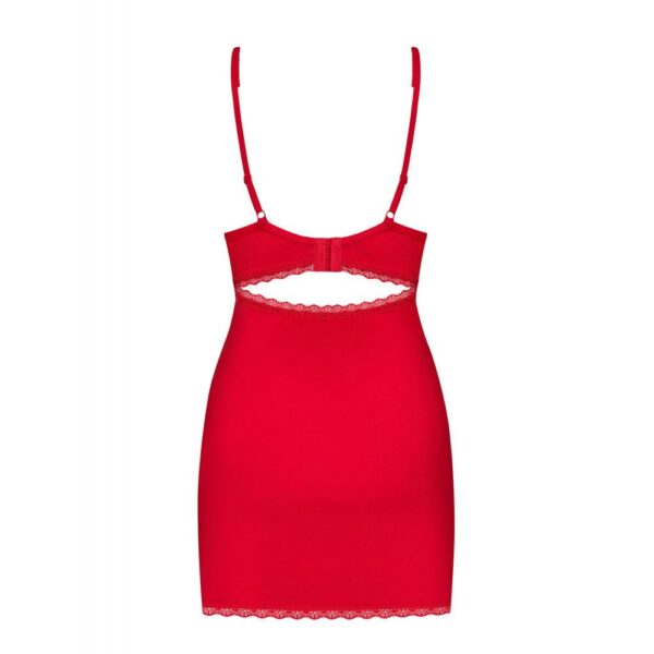 OBSESSIVE JOLIEROSE CHEMISE & THONG RED S/M ABITINO SEXY LINGERIE