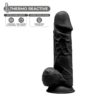 SILEXD MODEL 4 - 8,5" BLACK 220495 FALLO REALISTICO PENE ARTIFICIALE IN SILICONE MEMORY TERMOREATTIVO CM 22